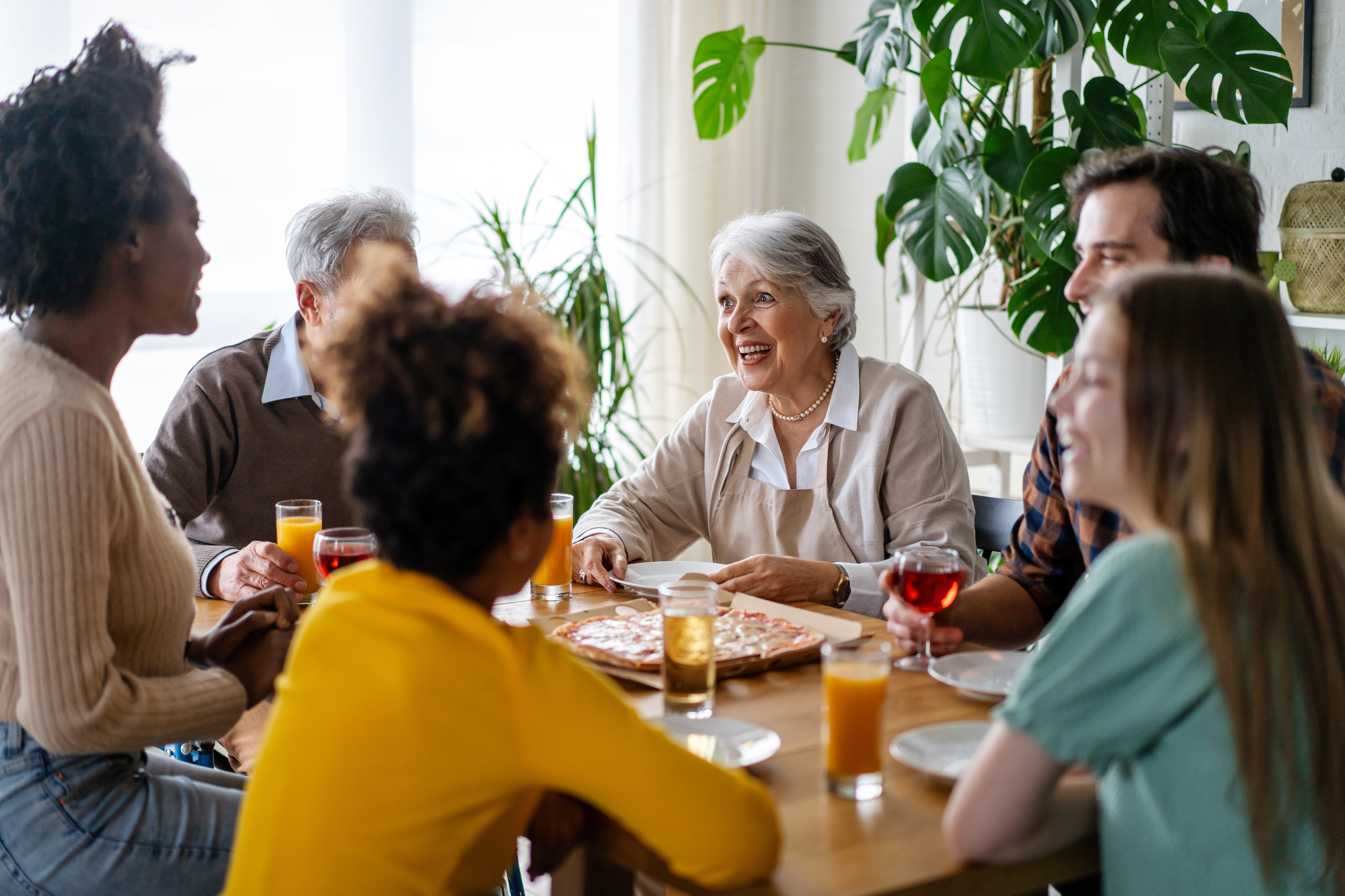 family eating a meal together