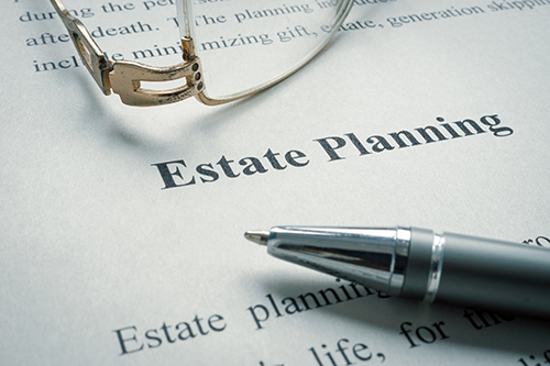 Page from an estate planning document