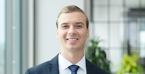 Employee posing for headshot