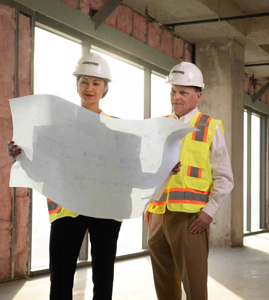 Two architects on a job site.