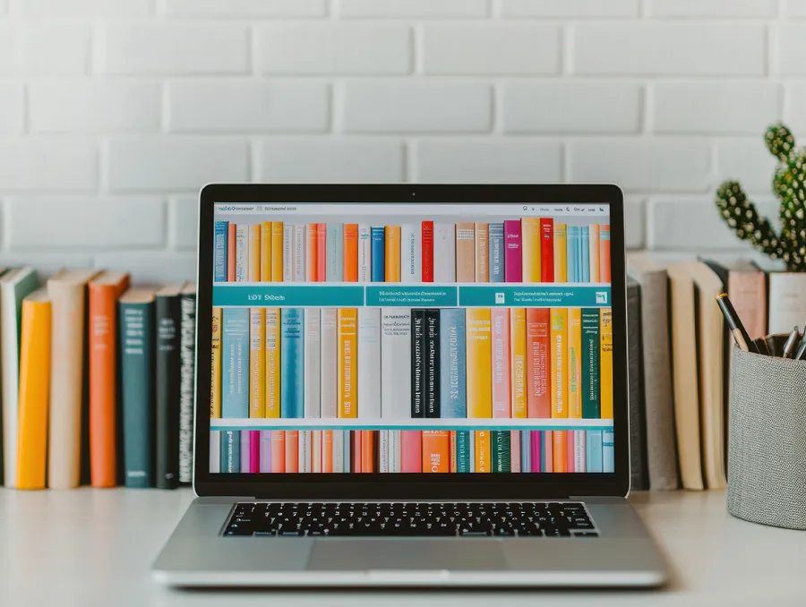 Laptop depicting resources.